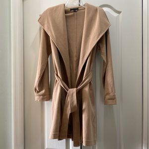 Banana Republic Camel Tie- Waist Coat Size M